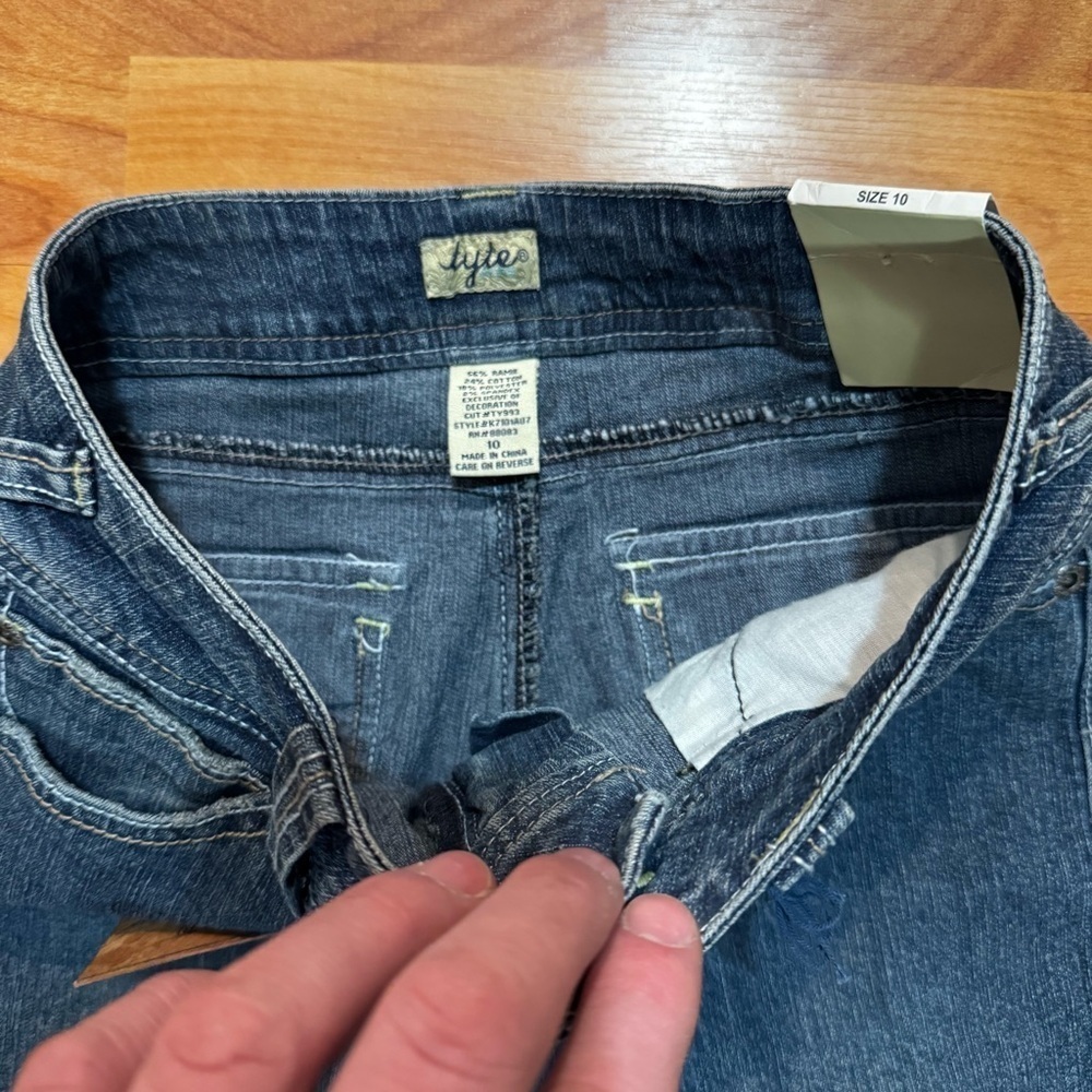Girls Size 10 Tyte Blue Jeans Boot Cut High Rise Brand New Never Worn RN# 88083 - Picture 5 of 12